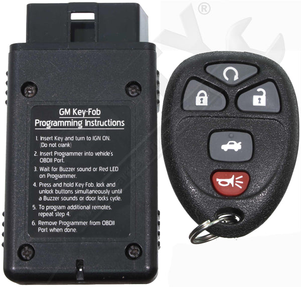 APDTY 24842 Keyless Entry Remote Key Fob & Auto Cloner; Must Have Working System