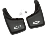 GM OEM 12498342 Mud Flap Kit Black with White Chevy Logo