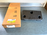 GM OEM 15829494 front license plate bracket next to GM box
