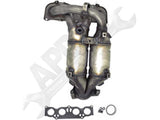APDTY 785604 Exhaust Manifold w/ Catalytic Converter Gaskets & Hardware For RAV4