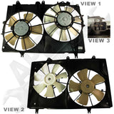 APDTY 731066 Radiator & AC Condenser Dual Cooling Fan Motor Shroud Assembly
