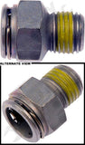 APDTY 911715 Transmission Line Connector With 3/8 TUBE X 1/4-18IN. Thread