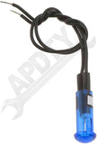 APDTY 95022 Blue Round Mini Bezel-free Light Indicator