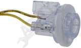 APDTY 95831 Back-Up / Reverse Lamp Light Bulb Socket; 2-Wire
