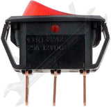 BLACK BODY/RED RECTANGLE ROCKER SWITCH