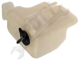 APDTY 714534 Coolant Reservoir Fluid Overflow Plastic Bottle Housing w/ Cap