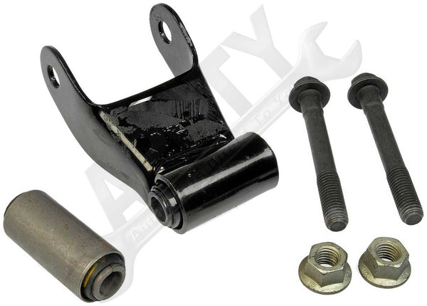 APDTY 833112 Leaf Spring Shackle Hanger Bracket w/ Bolts & Bushing (Rear)