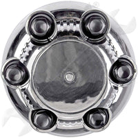 APDTY 010112 Chrome Wheel Center Hub Cap w/Two End Caps