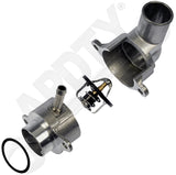 APDTY 013210 Thermostat With Upper & Lower Aluminum Housing & Seal 96282726
