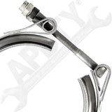 APDTY 015362 V-Band Clamp, 100mm / 3.937" Turbo Turbocharger To Exhaust Up-Pipe