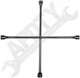 APDTY 02779 Automotive 4-Way Four Way Wheel Tire Lug Nut Wrench For Car or Truck