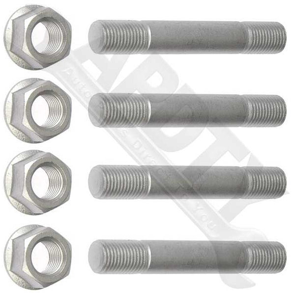 APDTY 028624 Wheel Hub Bearing Mount Bolt Stud & Nut Set Of 4