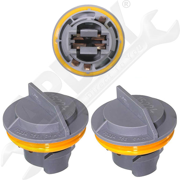 APDTY 034145x3 Tail Lamp Light Bulb Plastic Socket Holder; Pack Of 3