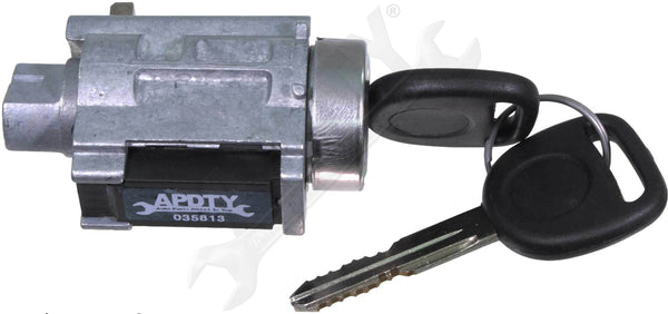 APDTY 035813 Ignition Lock Cylinder Assembly w/Passlock Chip & 2 New Keys