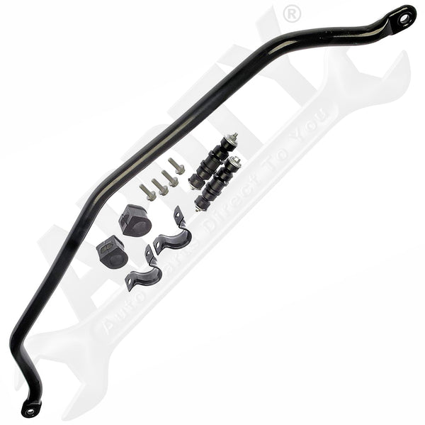 APDTY 038211 Front Sway Bar w/End Link & Mount Bushings (Soild Design; 33mm)