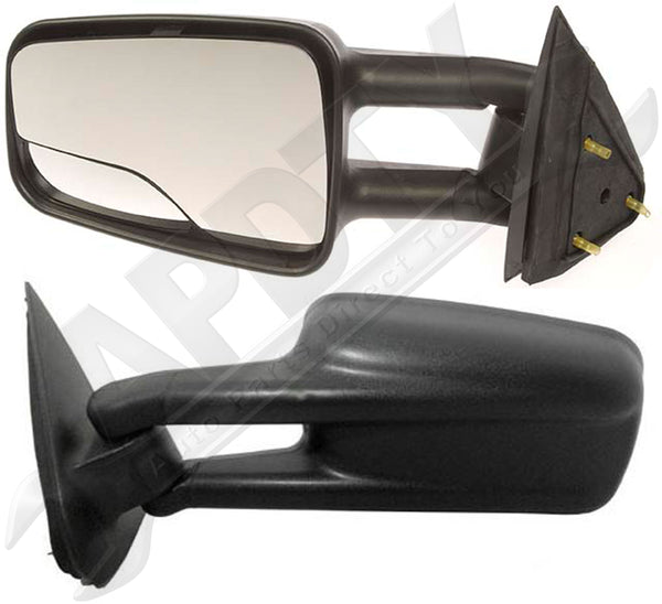 APDTY 066185 Side View Mirror Left, Manual, Extendable, Telescope, Camper Towing