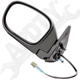 APDTY 0662199 Side View Mirror Left Power; Heated; (Textured Black) , From 11-00