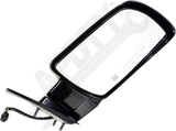 APDTY 0662269 Side View Mirror Power Heated Smooth Glossy Black Fits Right