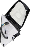 APDTY 0662269 Side View Mirror Power Heated Smooth Glossy Black Fits Right