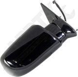 APDTY 0662269 Side View Mirror Power Heated Smooth Glossy Black Fits Right