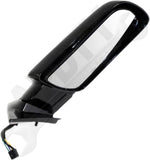APDTY 0662269 Side View Mirror Power Heated Smooth Glossy Black Fits Right