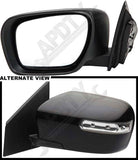 APDTY 0662739 Side View Mirror Power, Non-heated, With  Signal Lamp, Black, Pain