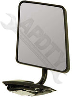 APDTY 066292 Side View Mirror - Left , Manual Painted Black; Below Eye line