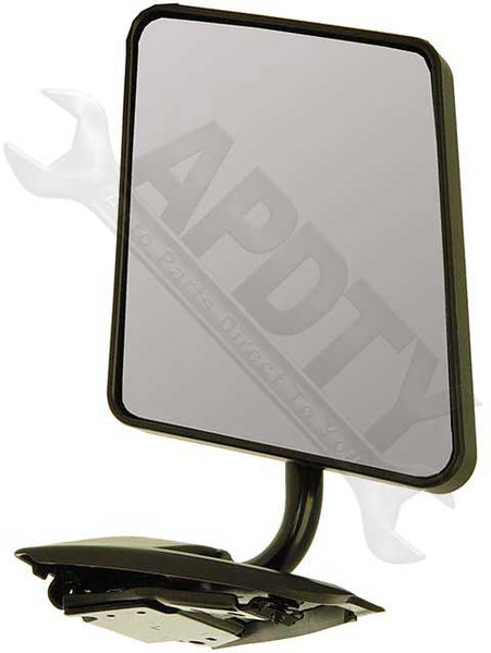 APDTY 066292 Side View Mirror - Left , Manual Painted Black; Below Eye line