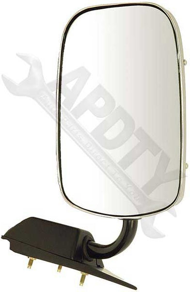 APDTY 066298 Side View Mirror - Left , Manual, Chrome + Black