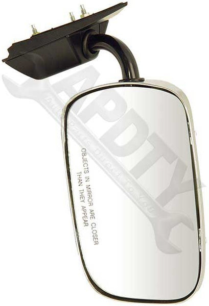 APDTY 066299 Side View Mirror - Right , Manual, Chrome + Black