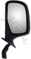 APDTY 066338 Side View Mirror - Left , Manual, Paddle Design, Black & Chrome