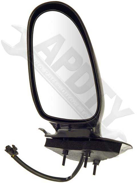 APDTY 066400 Side View Mirror - Left , Power Black