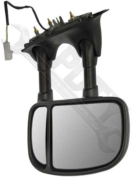 APDTY 066475 Side View Mirror - Right , Power, Telescopic, Black