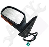 APDTY 066935 Side View Mirror Left Power, Manual Folding, with Amber Lens