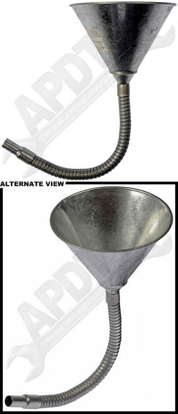 APDTY 0896 5-1/2 In Diameter Steel Flexible Neck Funnel