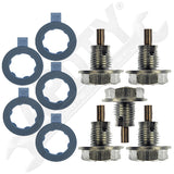APDTY 101162 1/2" x 20 Oversized Magnetic Drain Plug w/ Gasket (Pack Of 5)