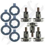 APDTY 101162 1/2" x 20 Oversized Magnetic Drain Plug w/ Gasket (Pack Of 5)