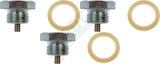 APDTY 101185 Oil Drain Plug& Gasket;  Magnetic; 3 Pack; 3/4-16, Head Size 1 In.