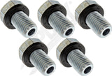 APDTY 101199 Oil Drain Plug & Gasket; Pack Of 5; M12-1.50, Head Size 17mm