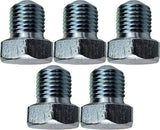APDTY 101270 Oil Drain Plug; Pack Of 5; Standard M14-1.50, Head Size 19mm