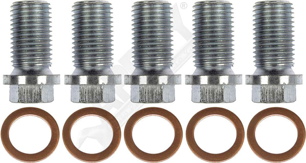 APDTY 101275x5 Engine Oil Pan Drain Plug And Gasket (Package Of 5)