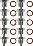 APDTY 101288 Oil Drain Plug; Magnetic; M14-1.25, Head Size 19mm; 10-Pack