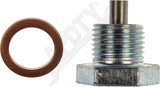 APDTY 101288 Oil Drain Plug; Magnetic; M14-1.25, Head Size 19mm; 10-Pack