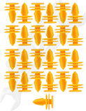 APDTY 104739 Push Pin Nylon Plastic Retainer Clip Rivet; Door Panel Clips; (25)