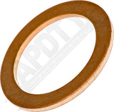 APDTY 106113 Copper Drain Plug Gasket, Fits 5/8, M16, M16.4