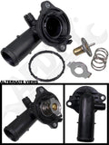 APDTY 108988 Thermostat Plastic Housing & Gasket Fits Select 3.0L or 3.6L V6