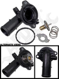 APDTY 108988 Thermostat Plastic Housing & Gasket Fits Select 3.0L or 3.6L V6