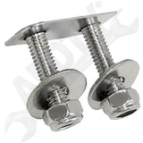 APDTY 109616 Hood Catch Latch Kit Stainless Steel Fits 1997-2006 Wrangler