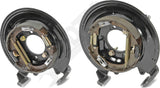 APDTY 112229 Rear Backing Plate Set w/ Parking Brake Shoe Set Hardware & Springs