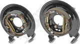 APDTY 112229 Rear Backing Plate Set w/ Parking Brake Shoe Set Hardware & Springs